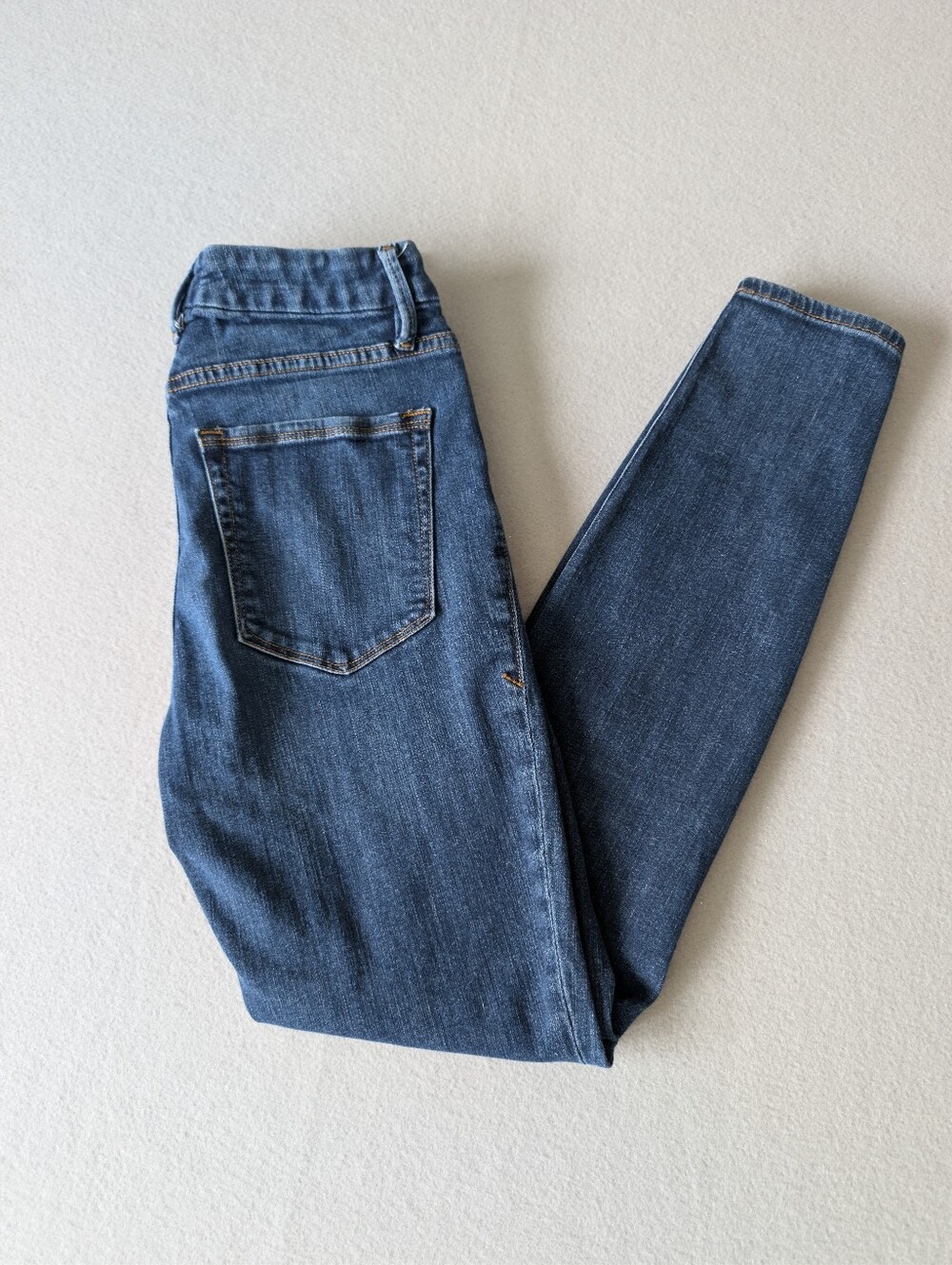 Good American Good Legs Extra Stretch Mid Rise Dark Wash Skinny Jeans 6/28 image 5
